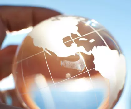 Bild eines digitalen Globus