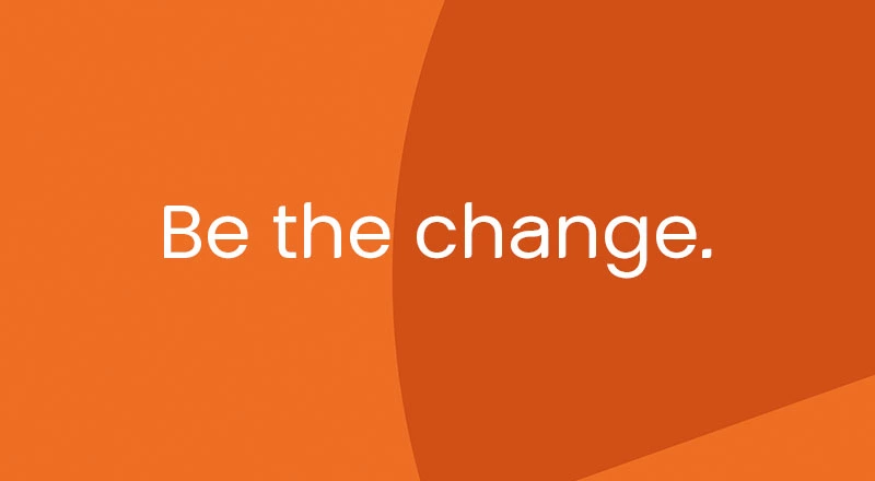 Bild mit dem Wert "Be the Change"